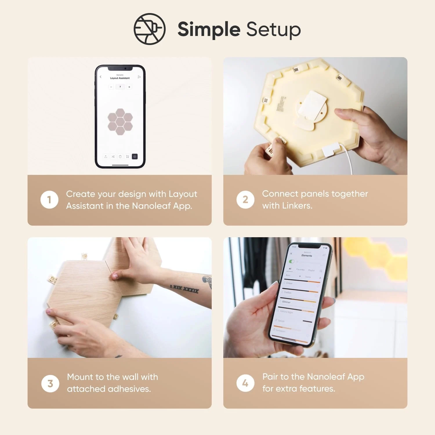 Nanoleaf Elements Wood Look Hexagons Review: Nature-Inspired Ambient Lighting