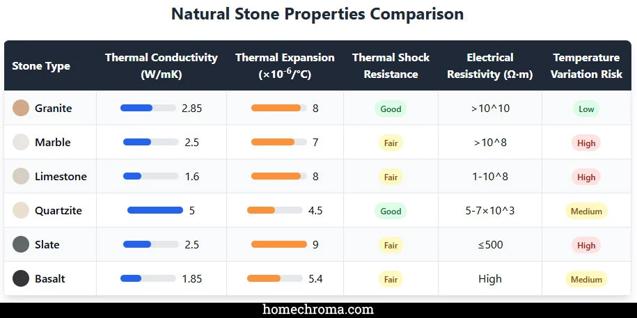 Worst Stone Temperature Variations & Grounding Properties? Never Use These!