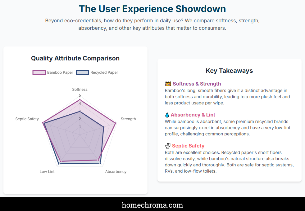 Quality Showdown: Recycled Toilet Paper vs. Bamboo Toilet Paper