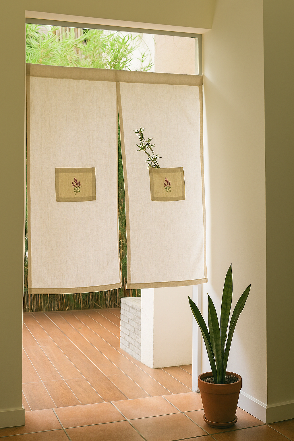 Noren Door Curtains: Adding a Touch of Japanese Elegance to Your Biophilic Home