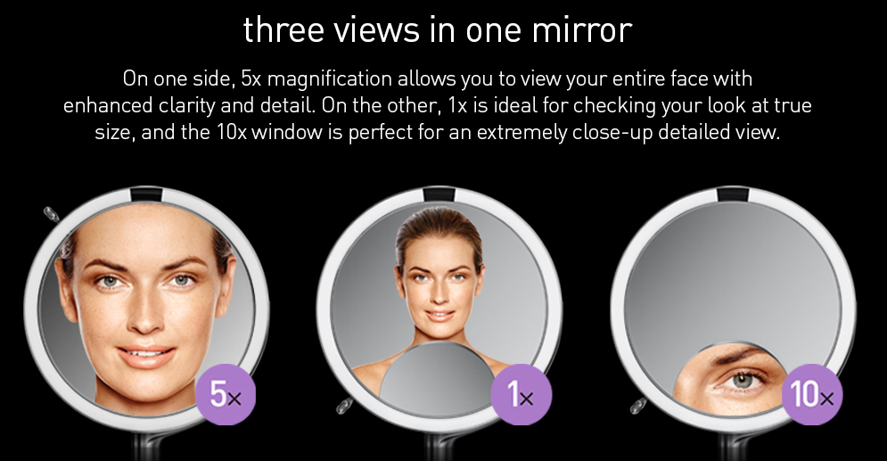 Simplehuman Mirror: True-Color Lighting for Skincare